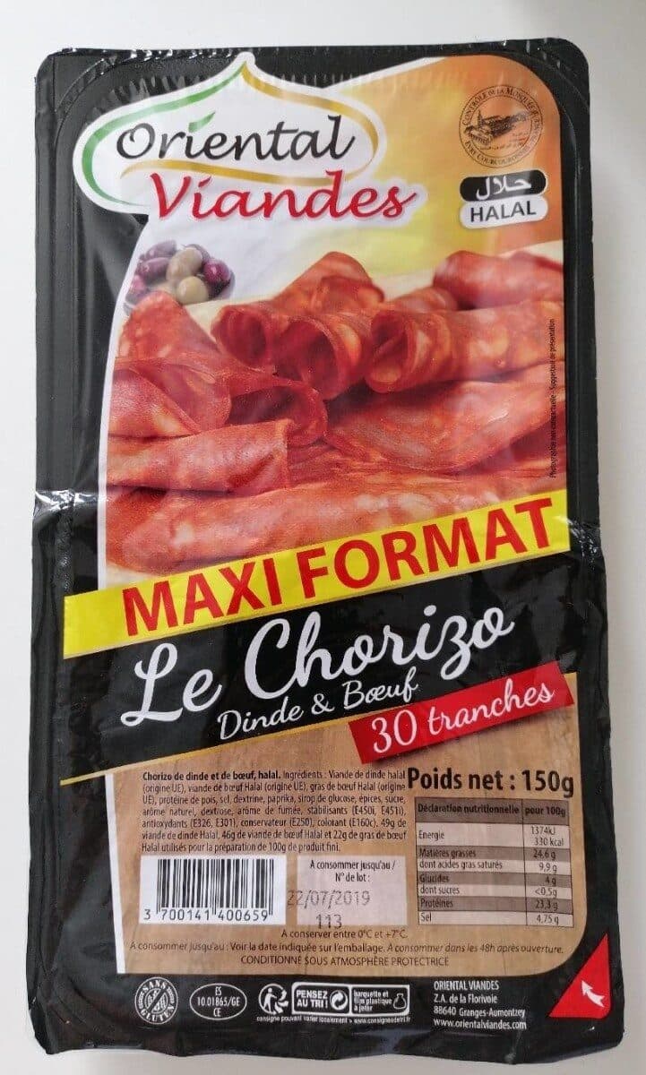 Oriental Oriental viandes chorizo 30 tranches packshot
