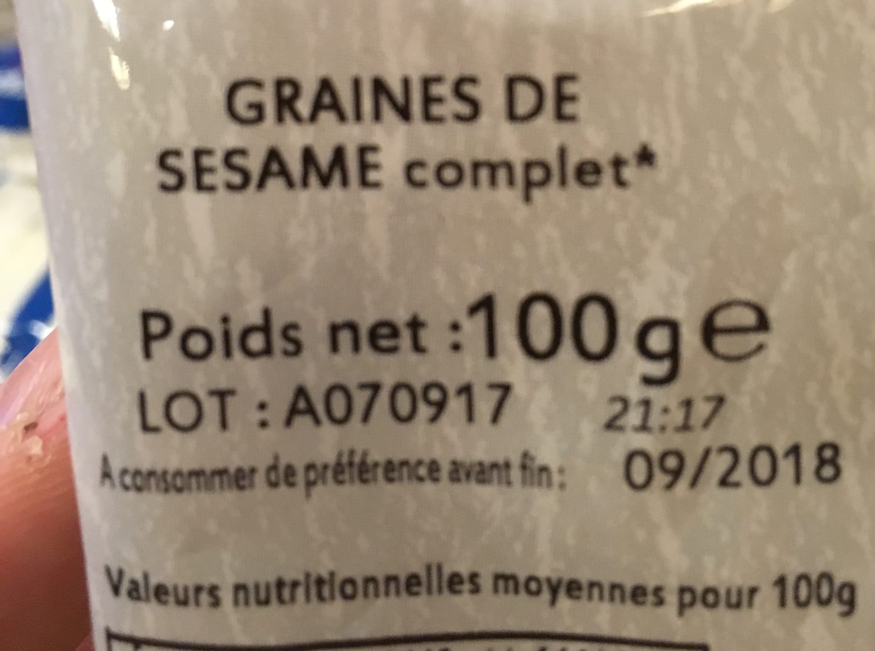Les Fruits Secs Graine de Sésame packshot