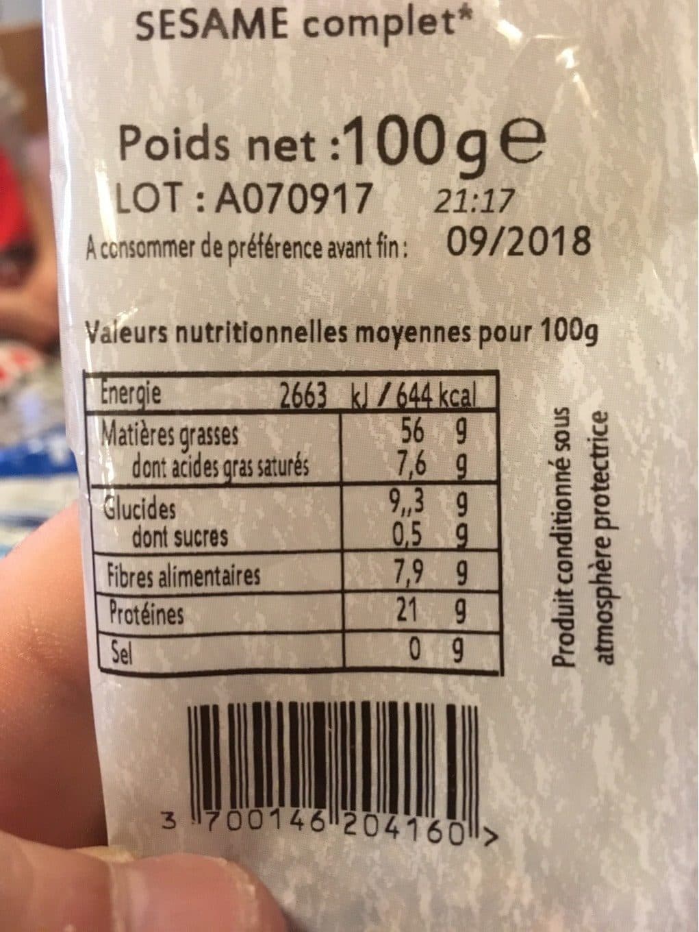 Les Fruits Secs Graine de Sésame packshot