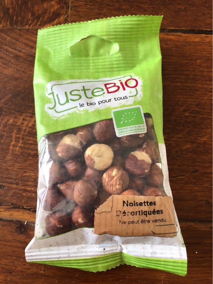 JusteBio Noisettes décortiquées packshot