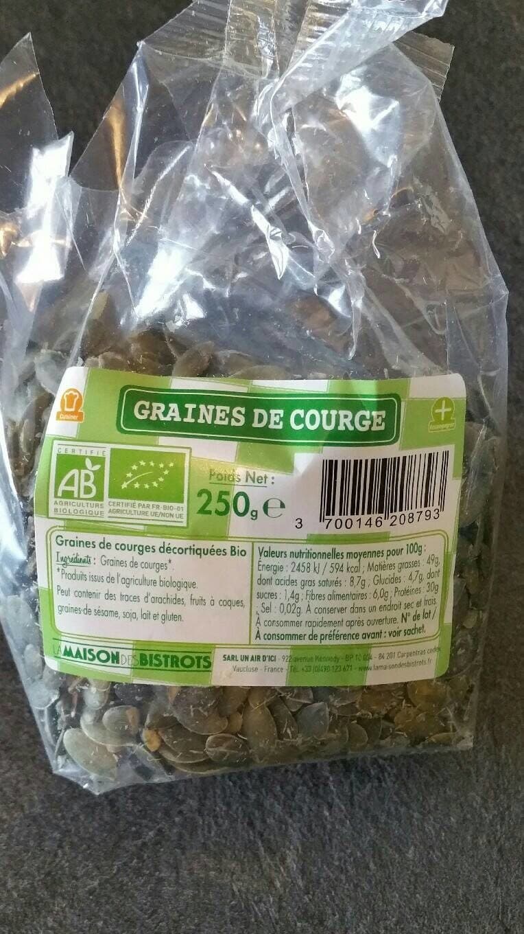 La Maison des Bistrots Graines de courge packshot