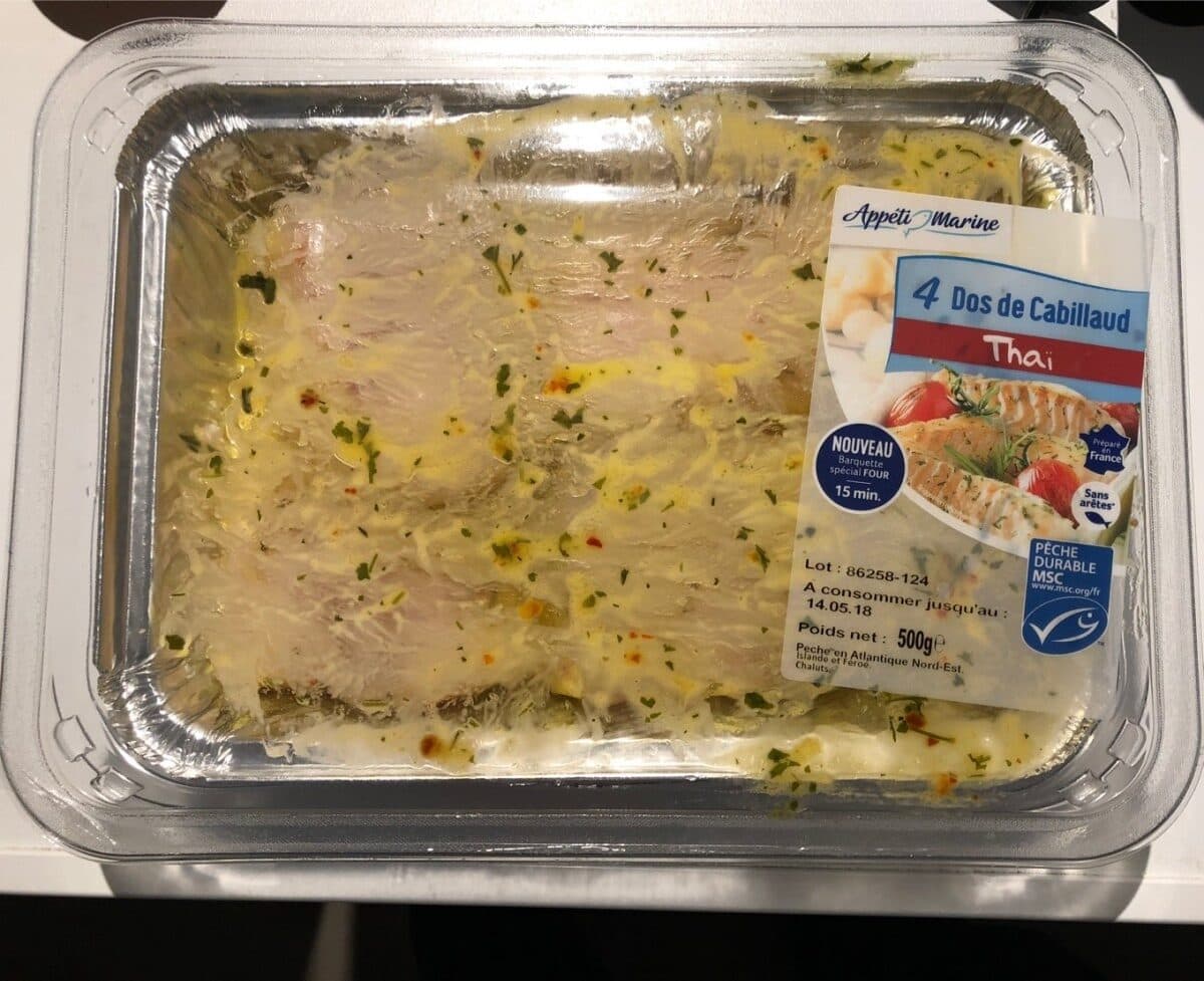 Open Food Facts 4 dos de Cabillaud Thaï packshot