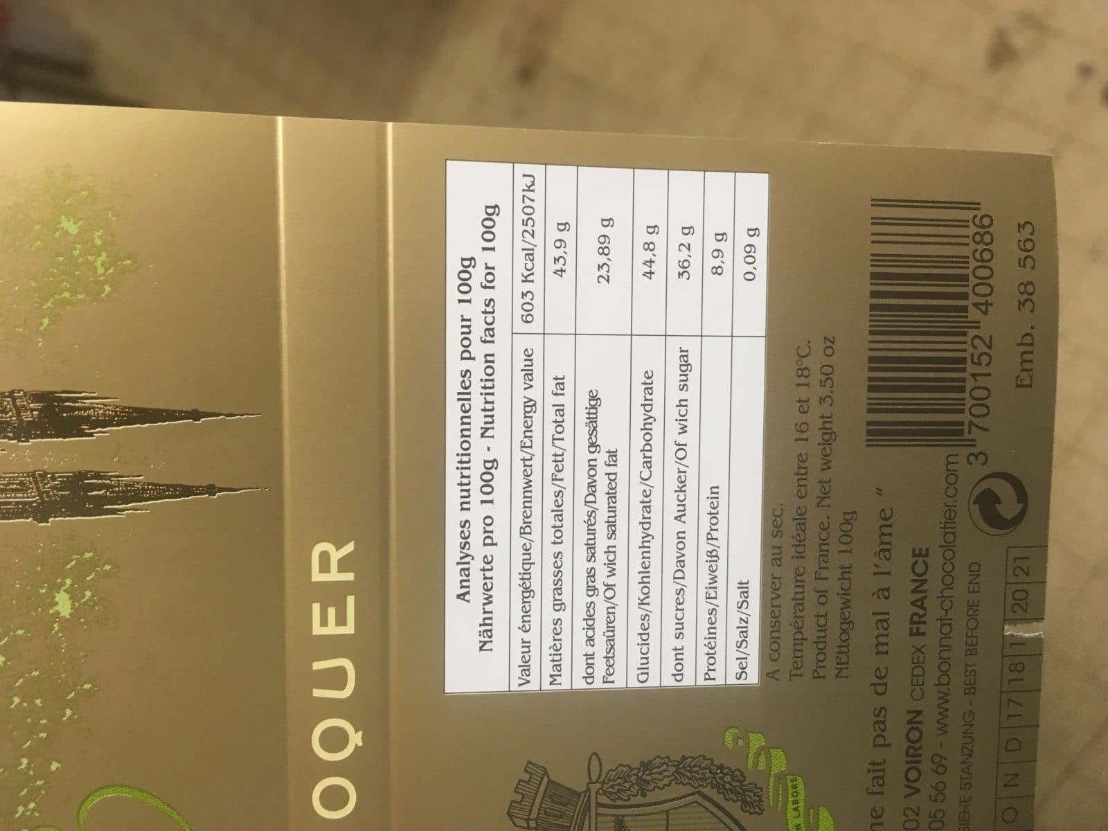 Chocolat Bonnat Chocolat Au Lait Et Aux Noisettes packshot