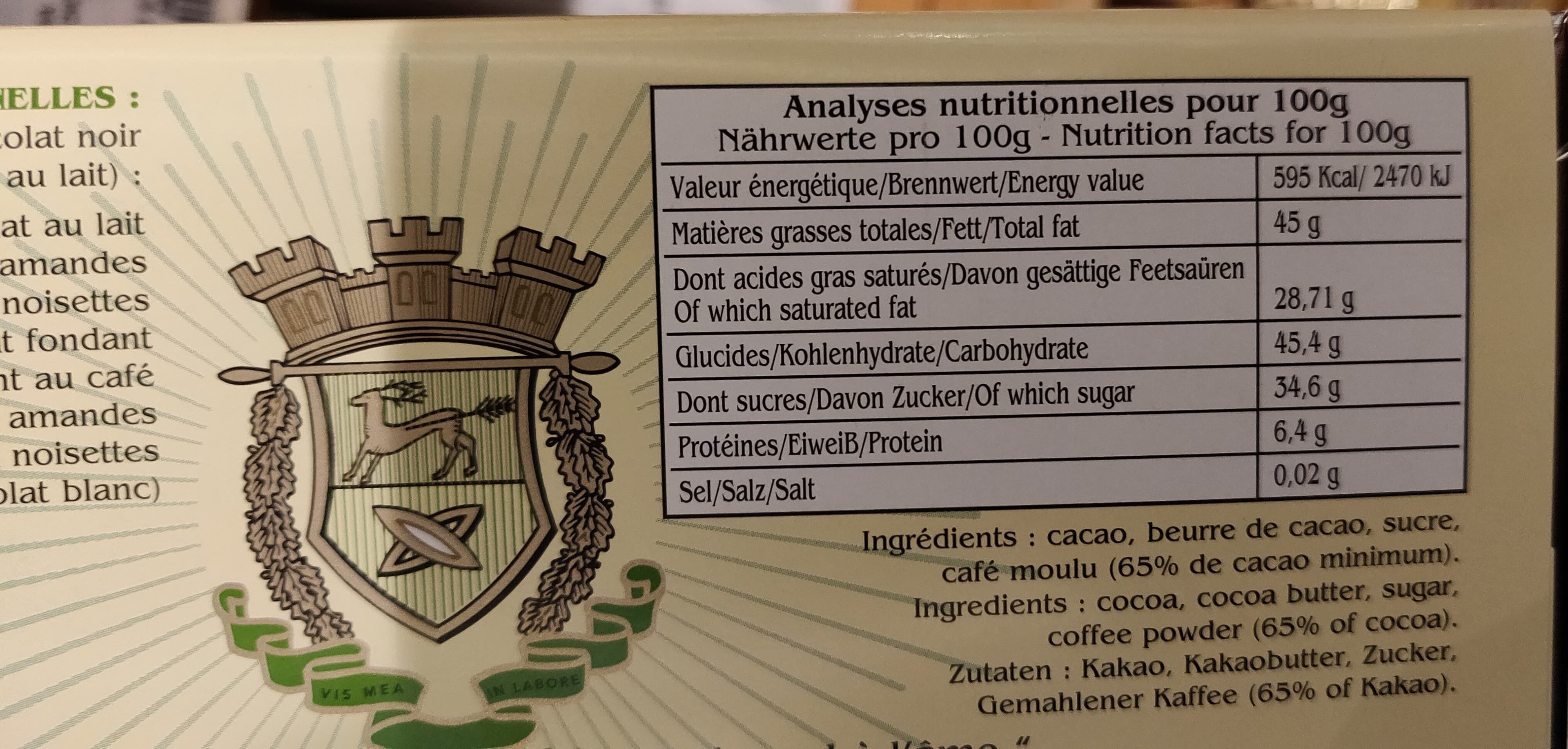 Bonnat Chocolat fondant au café packshot