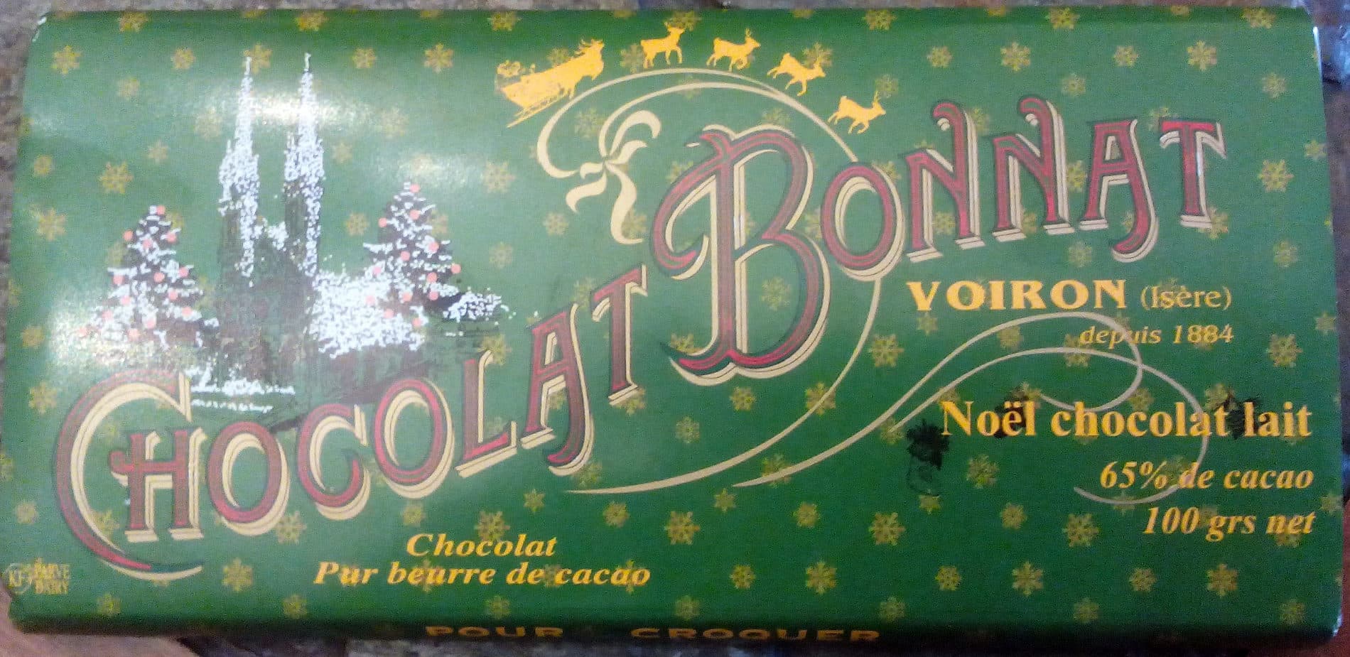 Chocolat Bonnat Noël chocolat lait packshot
