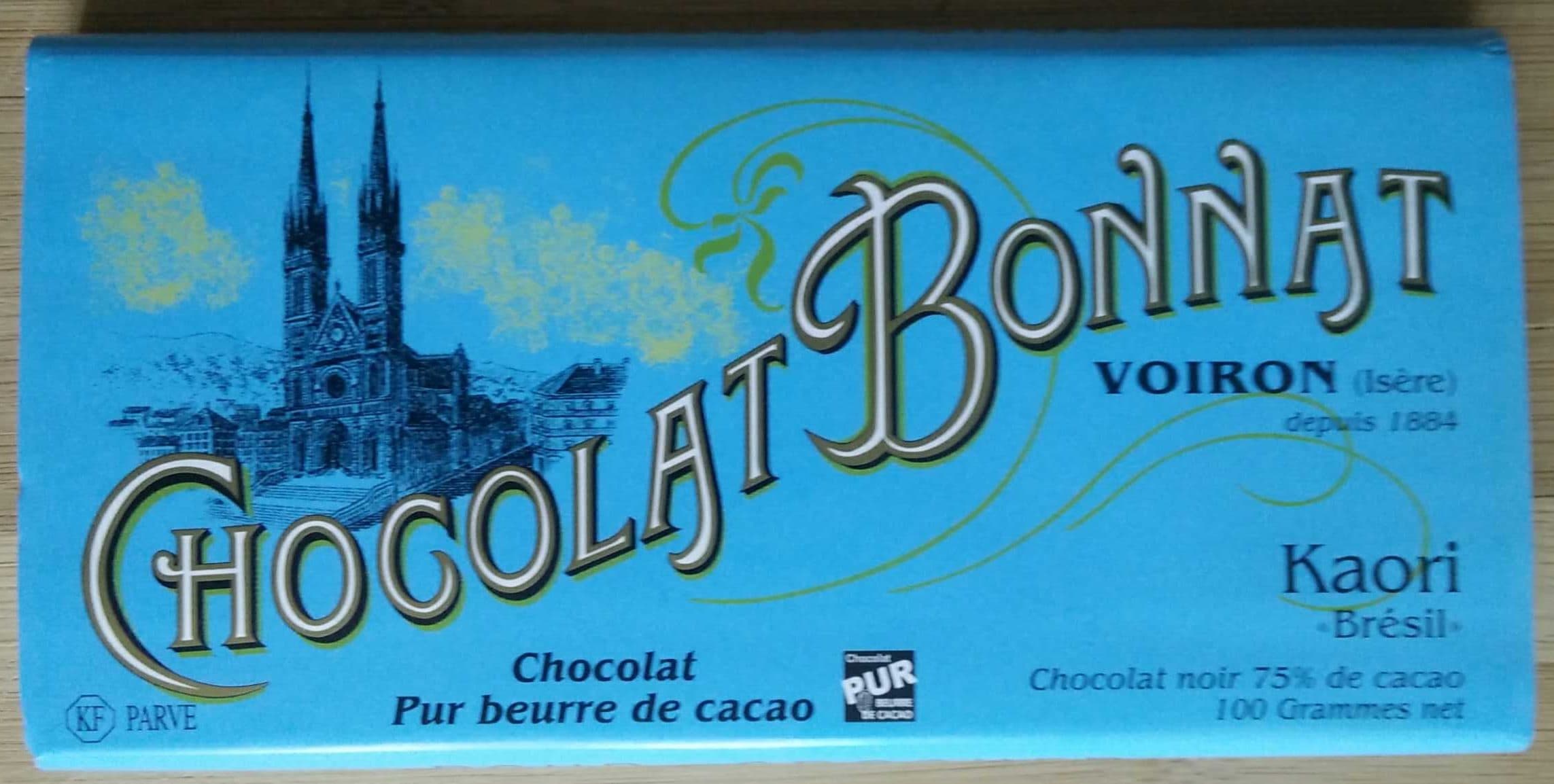 Chocolat Bonnat Kaori - Chocolat pur beurre de cacao packshot