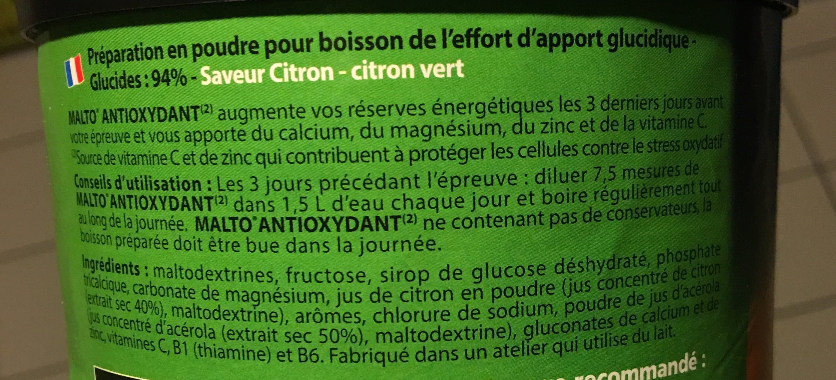 Overstims Malto Overtim's Antioxydant-citron packshot