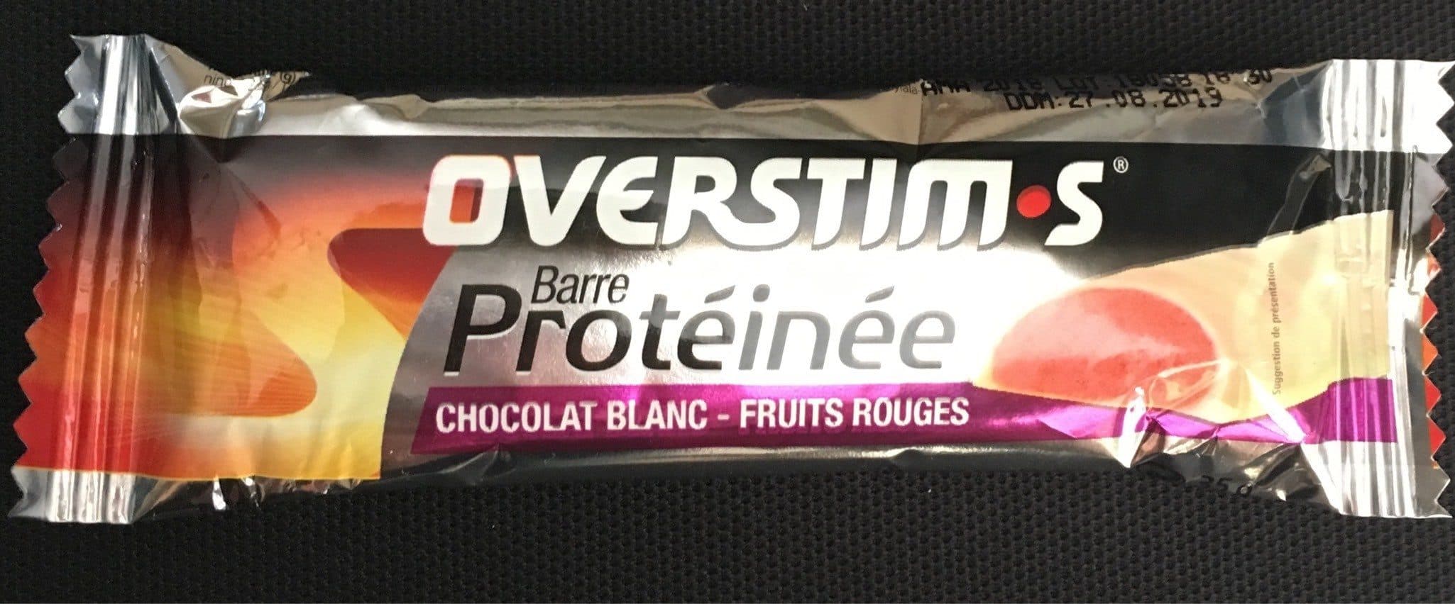 Overstim S Barre proteinee chocolat blanc - fruits rouges packshot