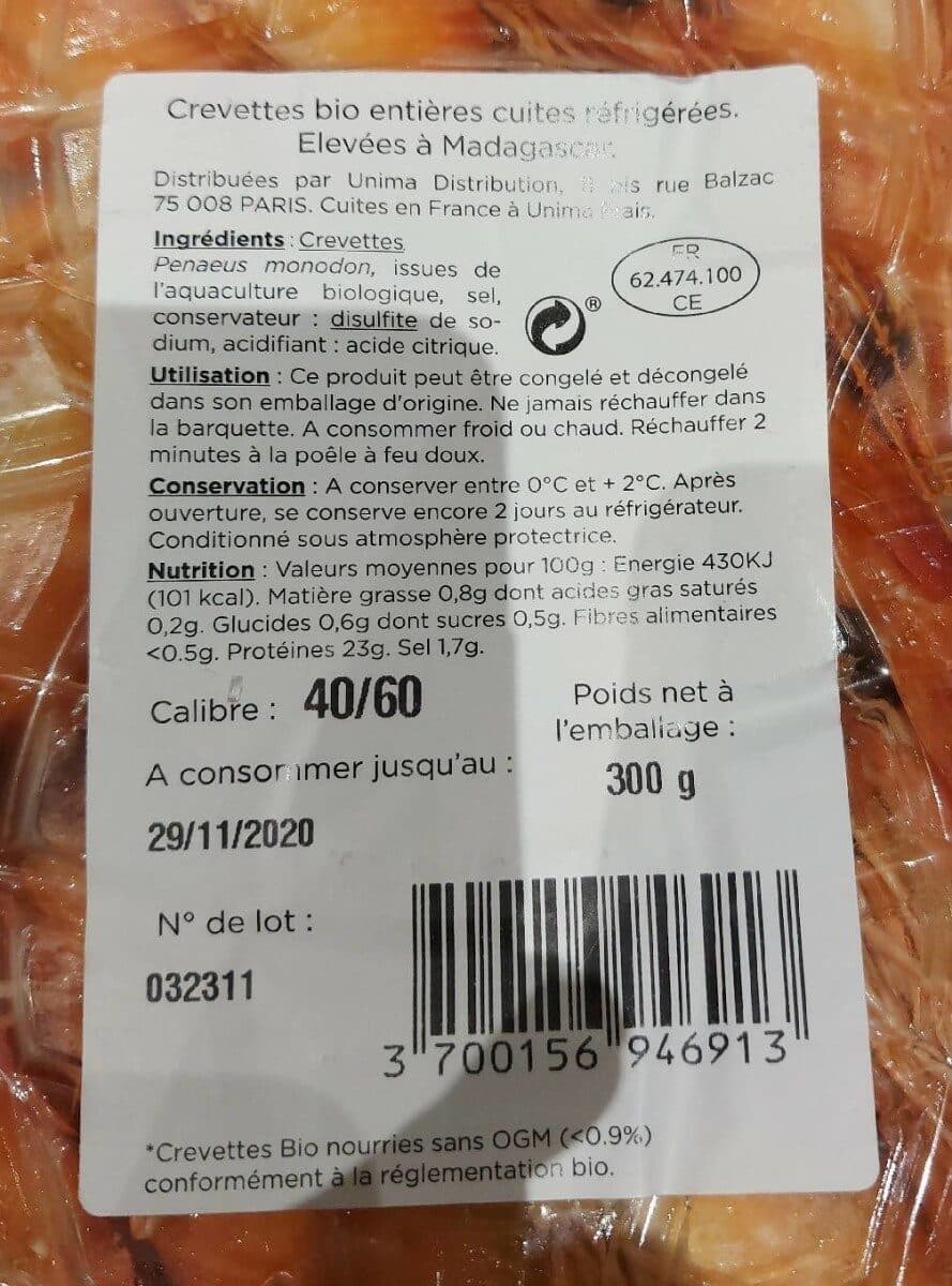 Open Food Facts Crevette bio packshot