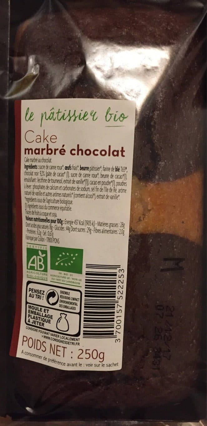 Le Pâtissier Bio Cake Marbré Chocolat packshot