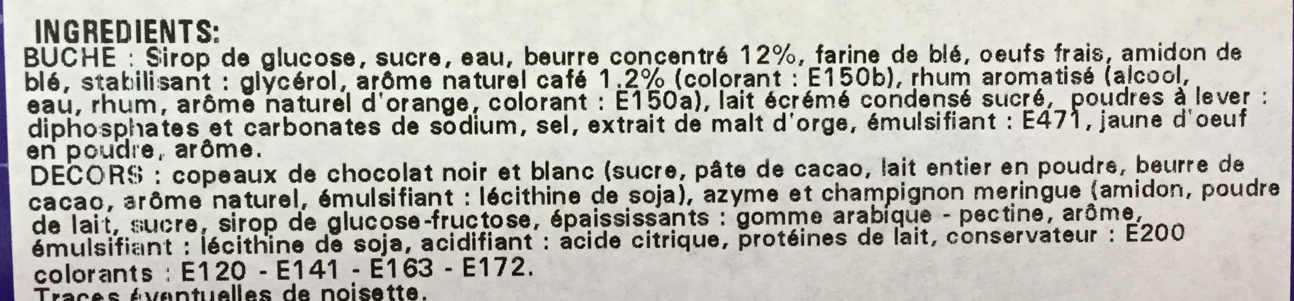 Colibri Bûche pâtissière au beurre packshot