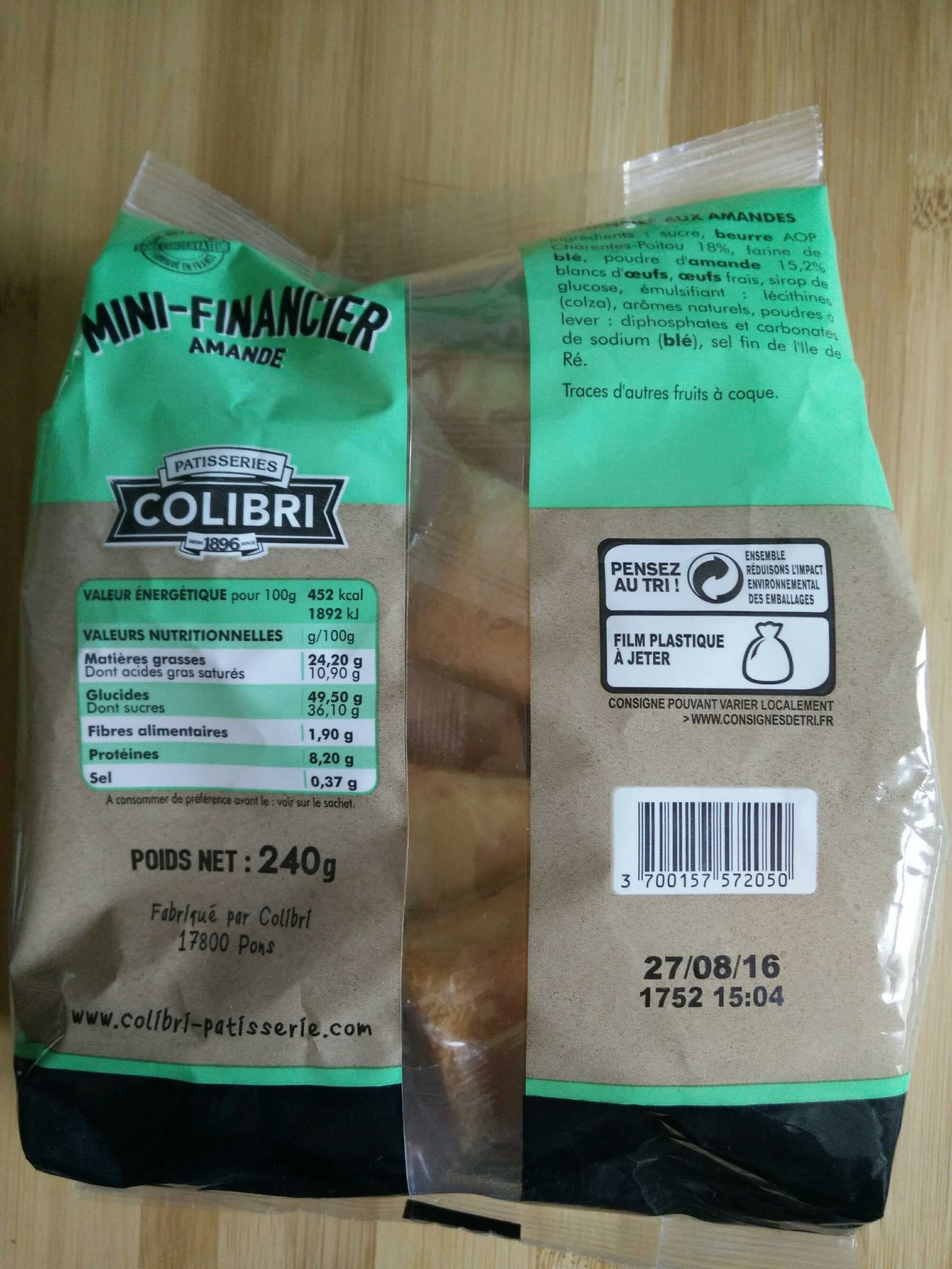 Colibri Mini-Financier amande packshot