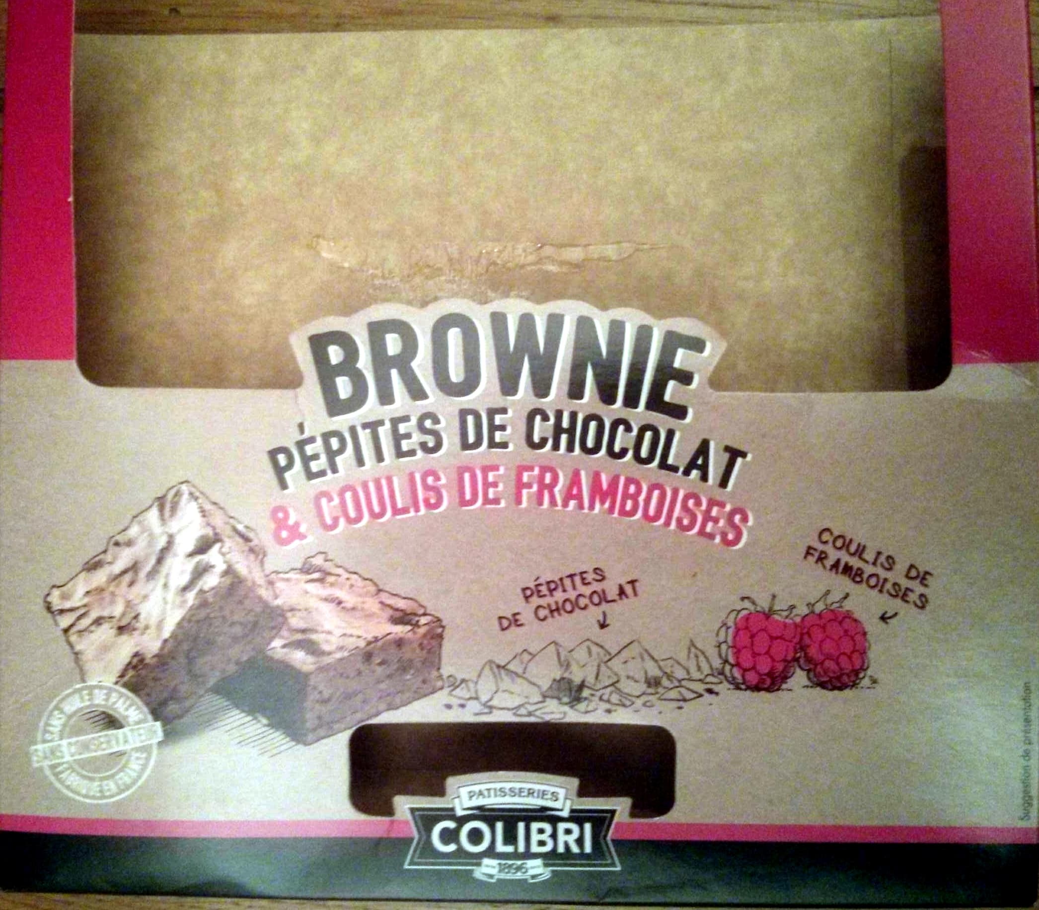 Colibri Brownie pépites de chocolat & coulis de framboises packshot