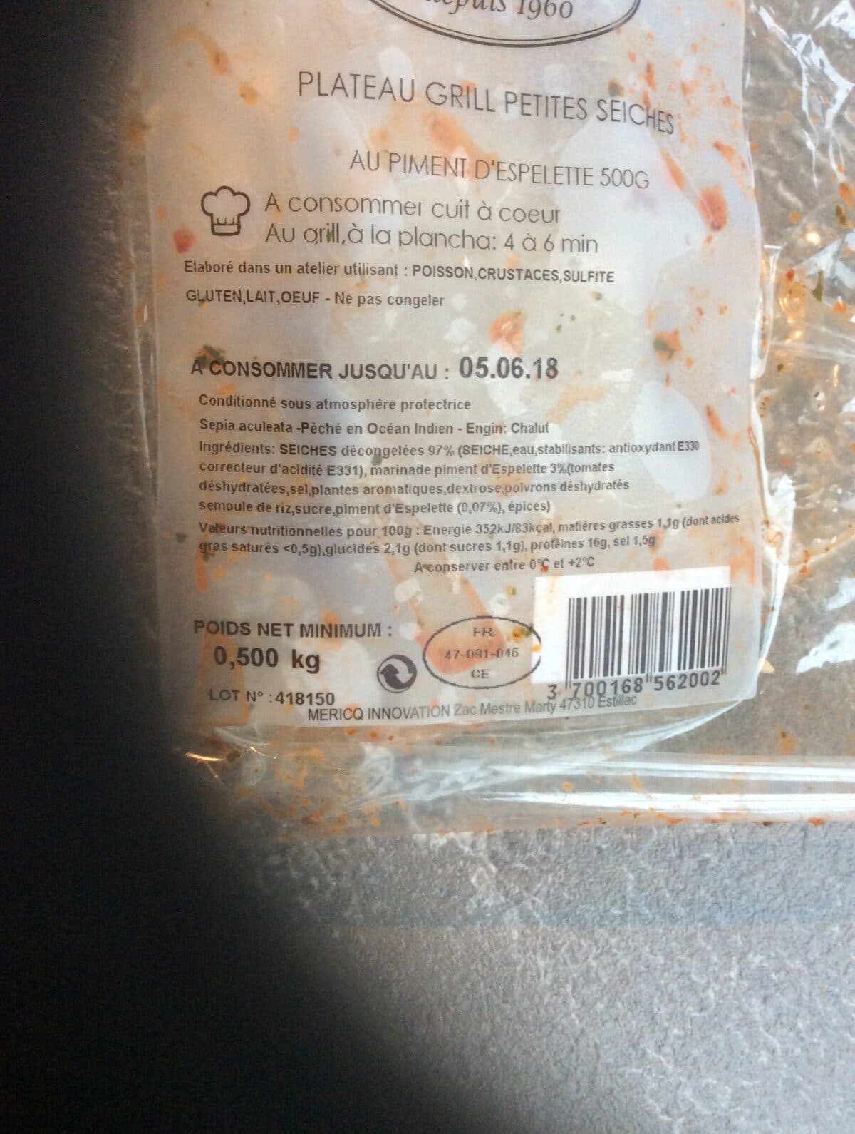 Open Food Facts Plateau grill petites seches packshot