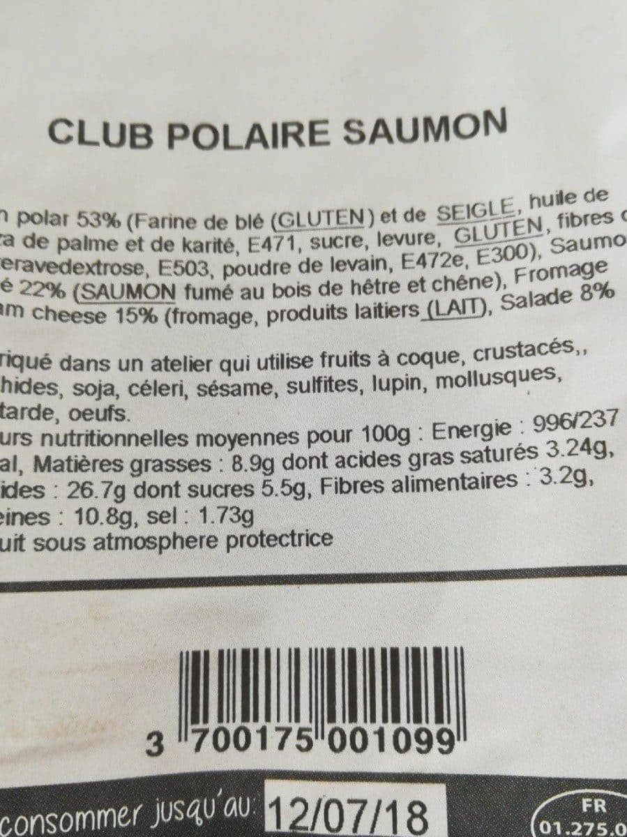 Open Food Facts Club polaire saumon packshot
