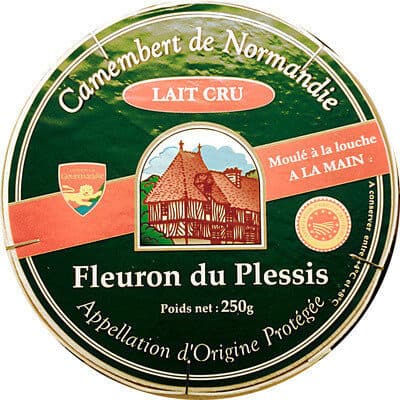 Fleuron du plessis Camembert de Normandie AOP (20% MG) Lait cru packshot