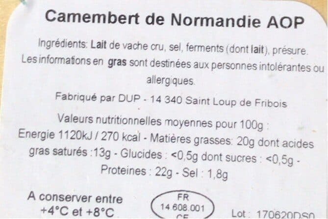 Fleuron du plessis Camembert de Normandie AOP (20% MG) Lait cru packshot