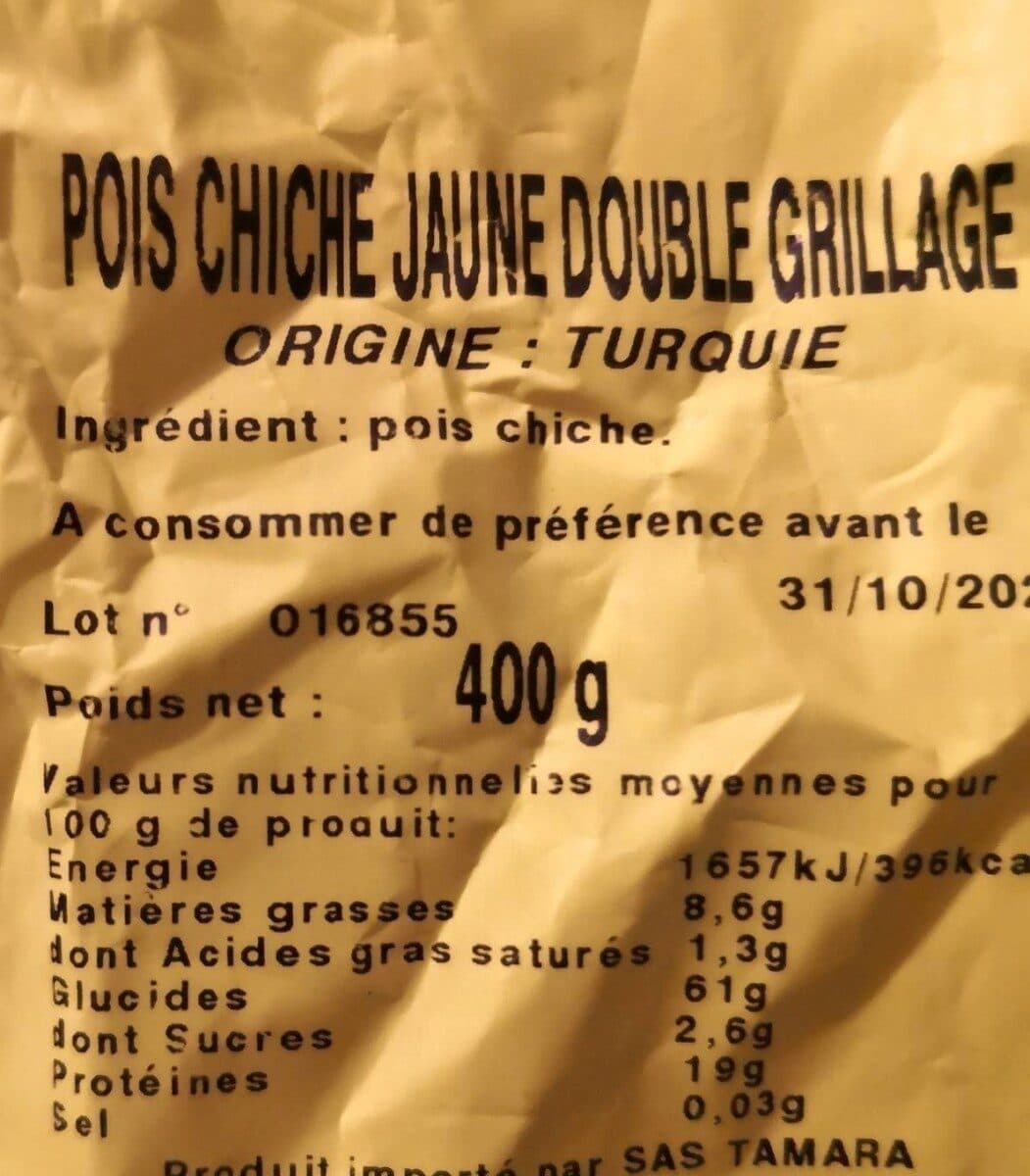 Fruidelys Pois Chiches Jaune Double Grillage packshot