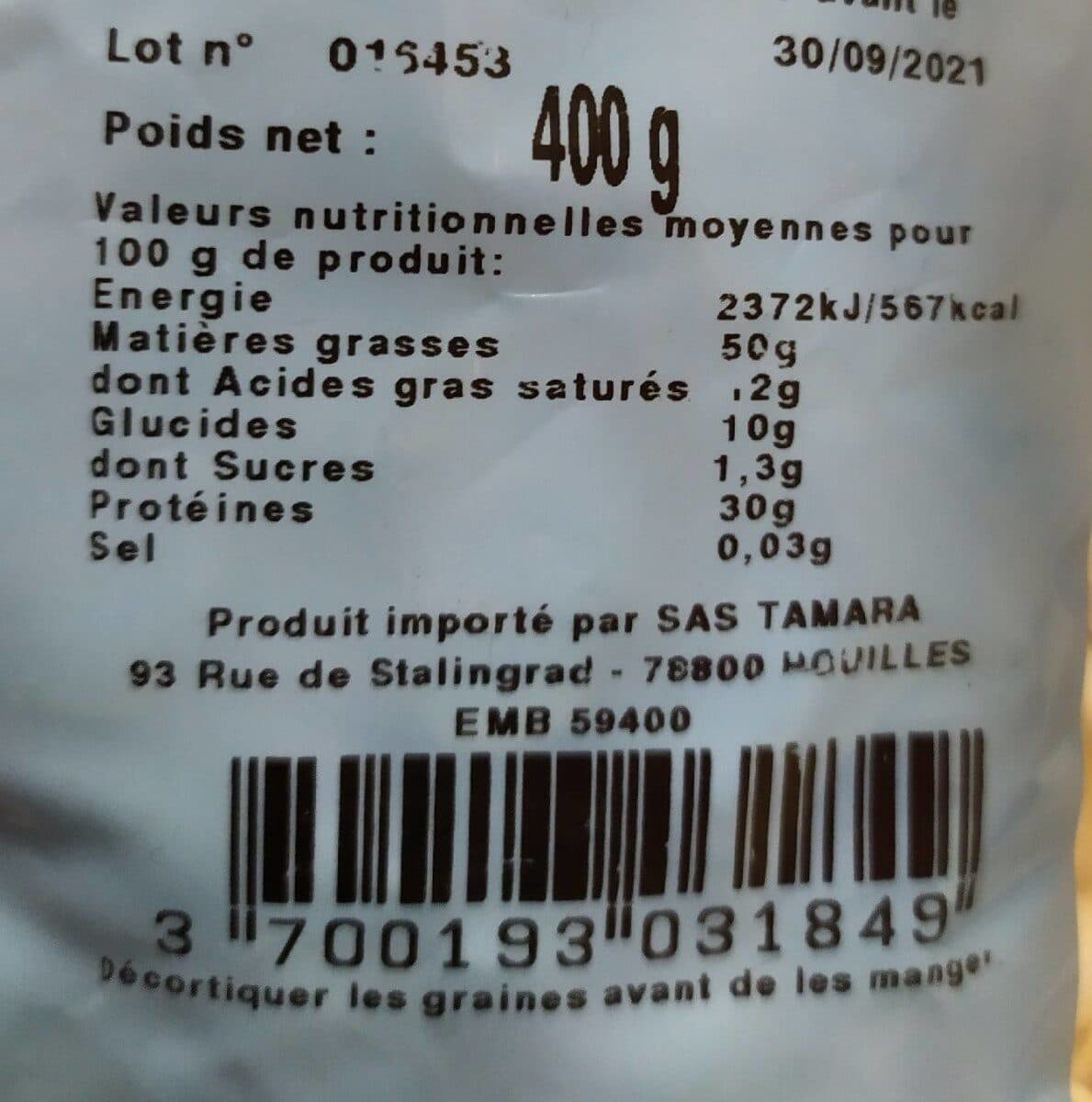 Fruidely Graine de courge sans sel packshot