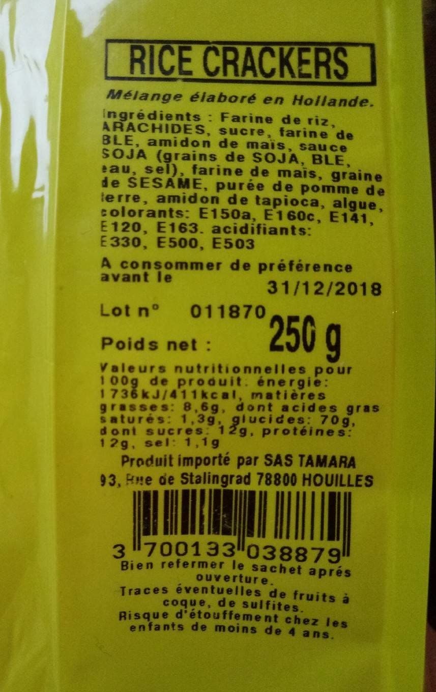FRUIDELYS RICE CRACKERS packshot
