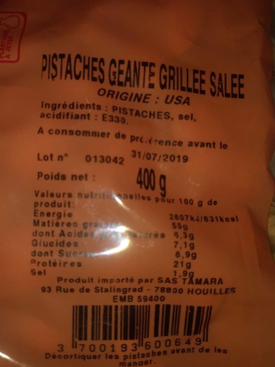 Fruidyllic Pistaches géantes grillées salées packshot