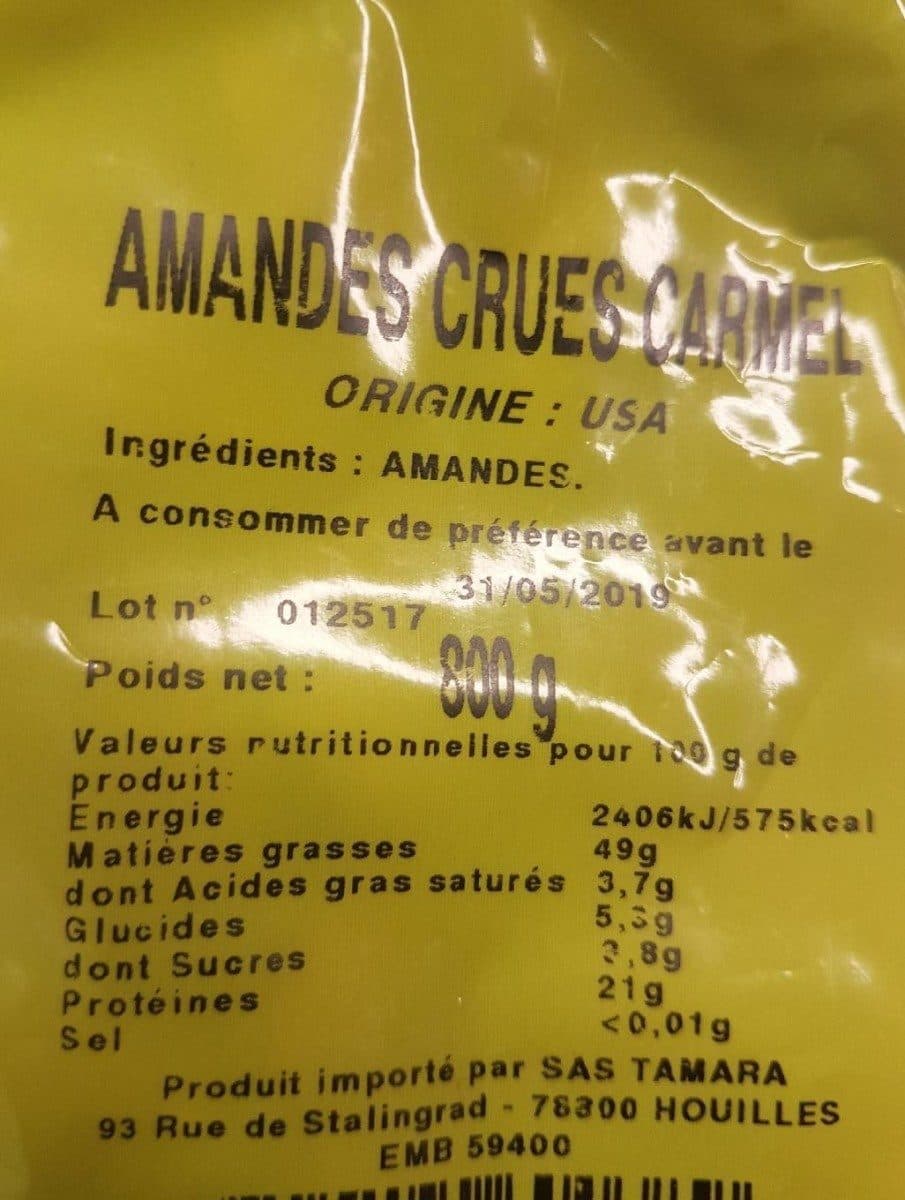 Fruidyllic Amande crues carmel packshot