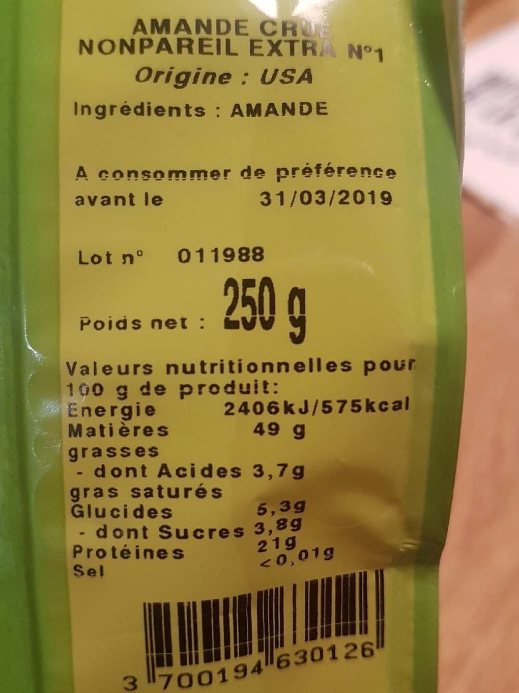 Fruidyllic Amande crue packshot