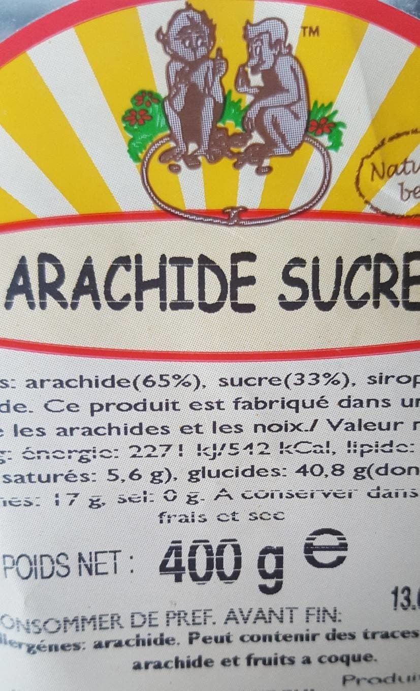 Tamara Arachide sucréé packshot