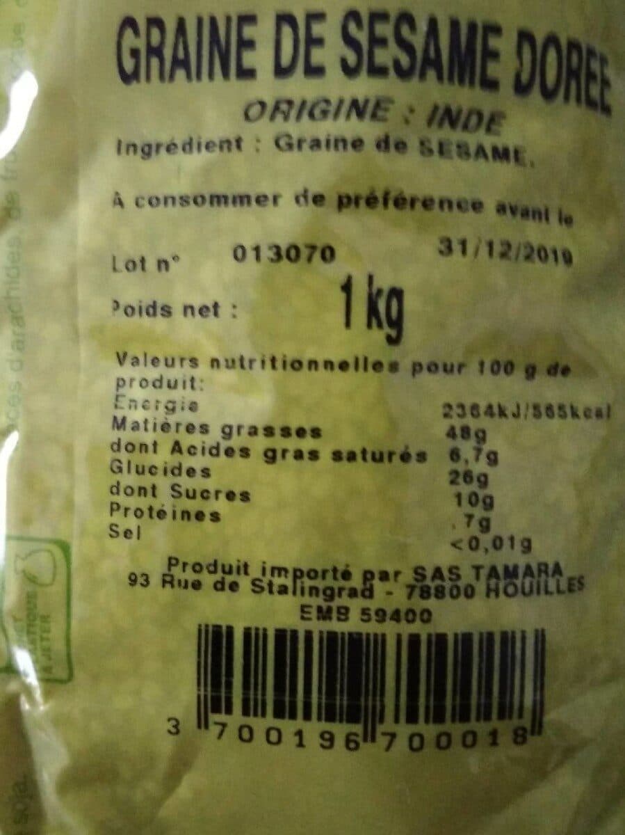 Fruidyllic Graine de sésame dorée packshot