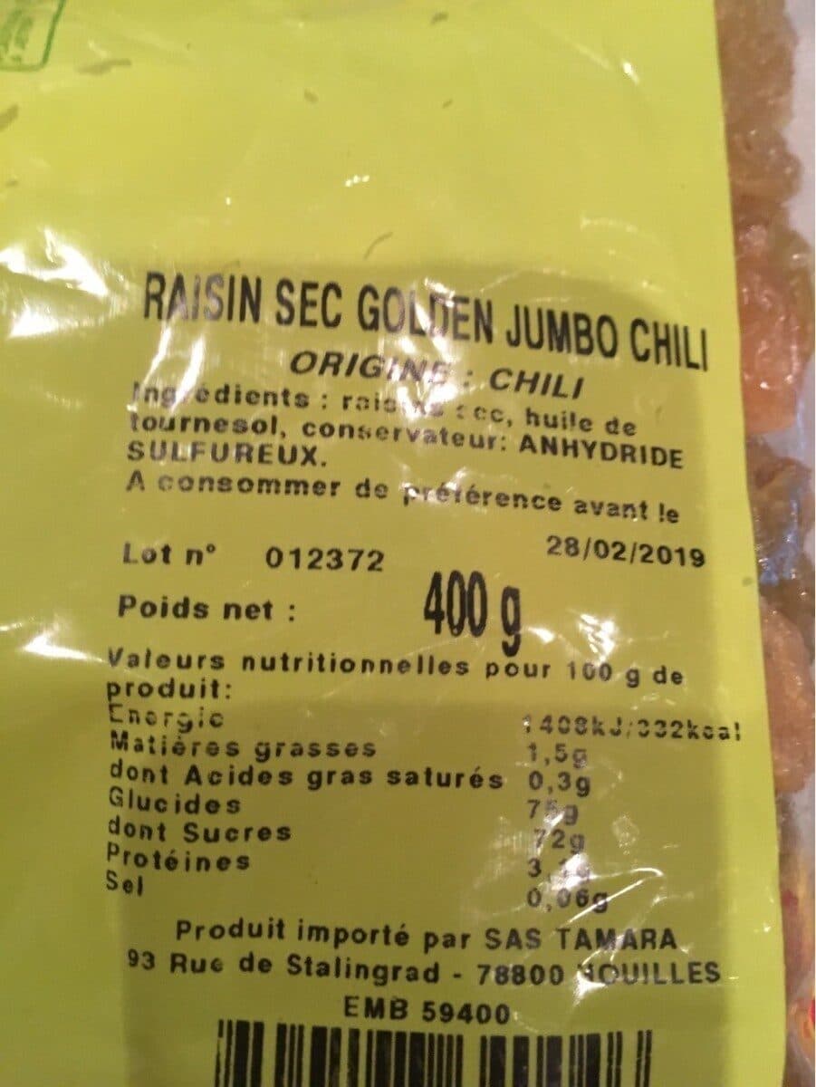 Fruidyllic Raisins sec golden packshot