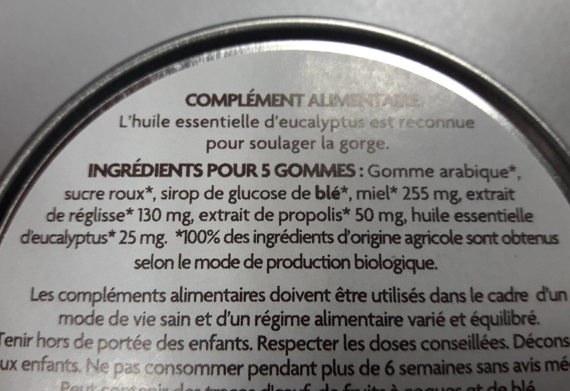 Fleurance Nature Gomme propolis eucalyptus packshot