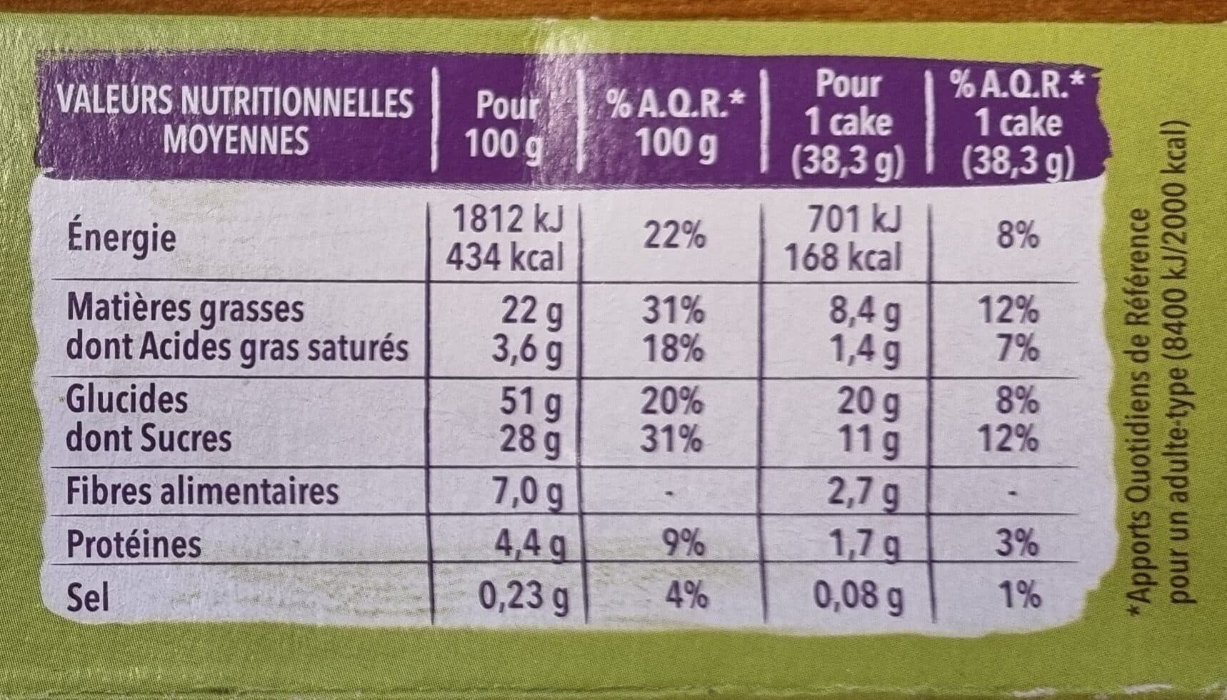Gerblé Mini Cakes Pépites de Chocolat packshot