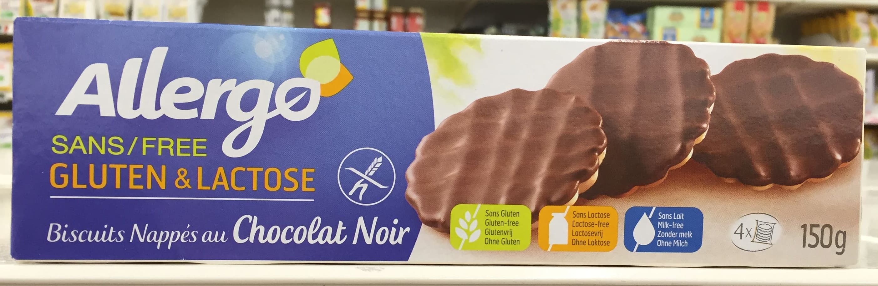 Allergo Biscuits nappés au chocolat noir packshot