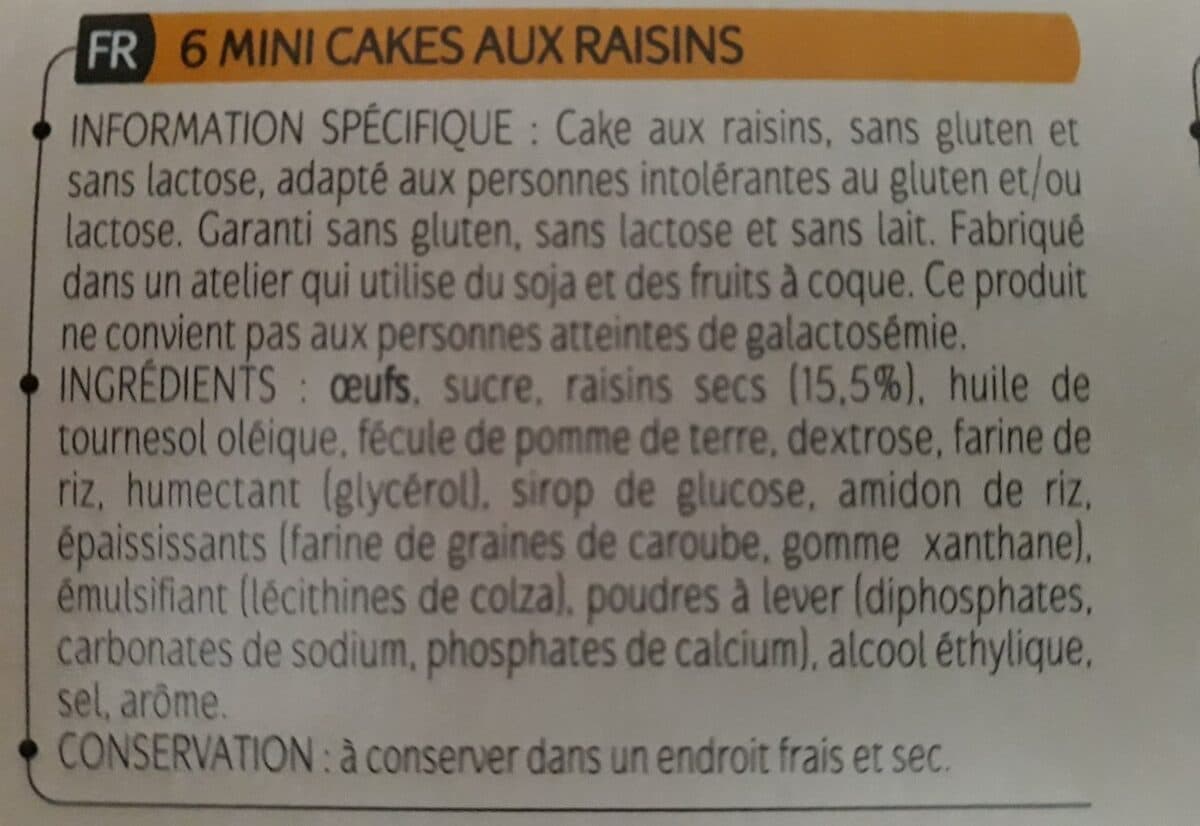 Allergo Mini cakes raisins packshot