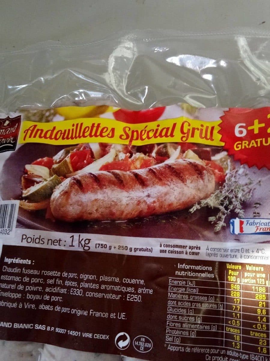 Open Food Facts Andouillette spécial grill packshot