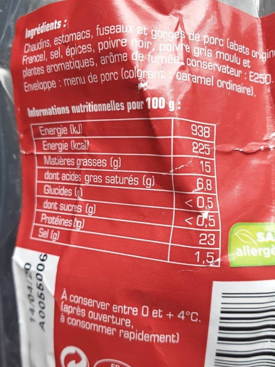 Open Food Facts Andouille de vire packshot
