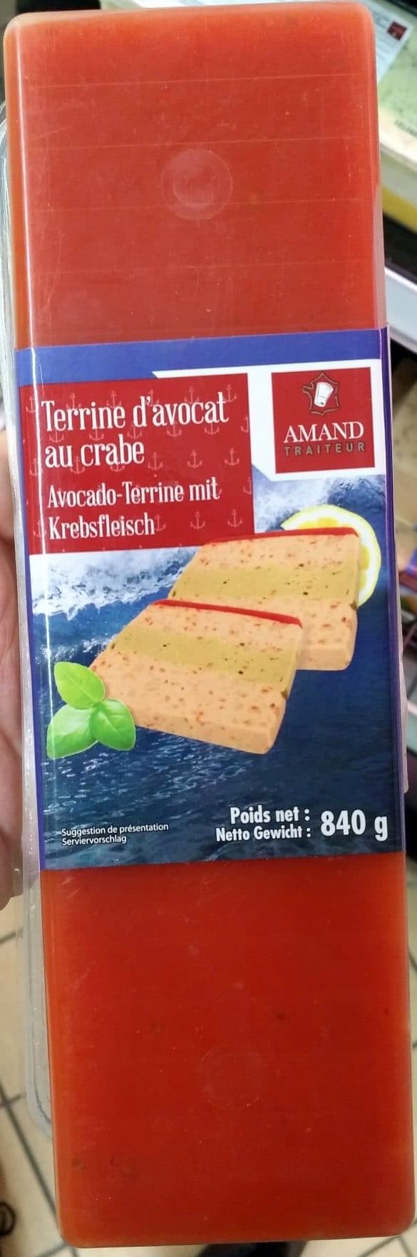 Amand Bianic SAS Terrine d'avocat au crabe packshot