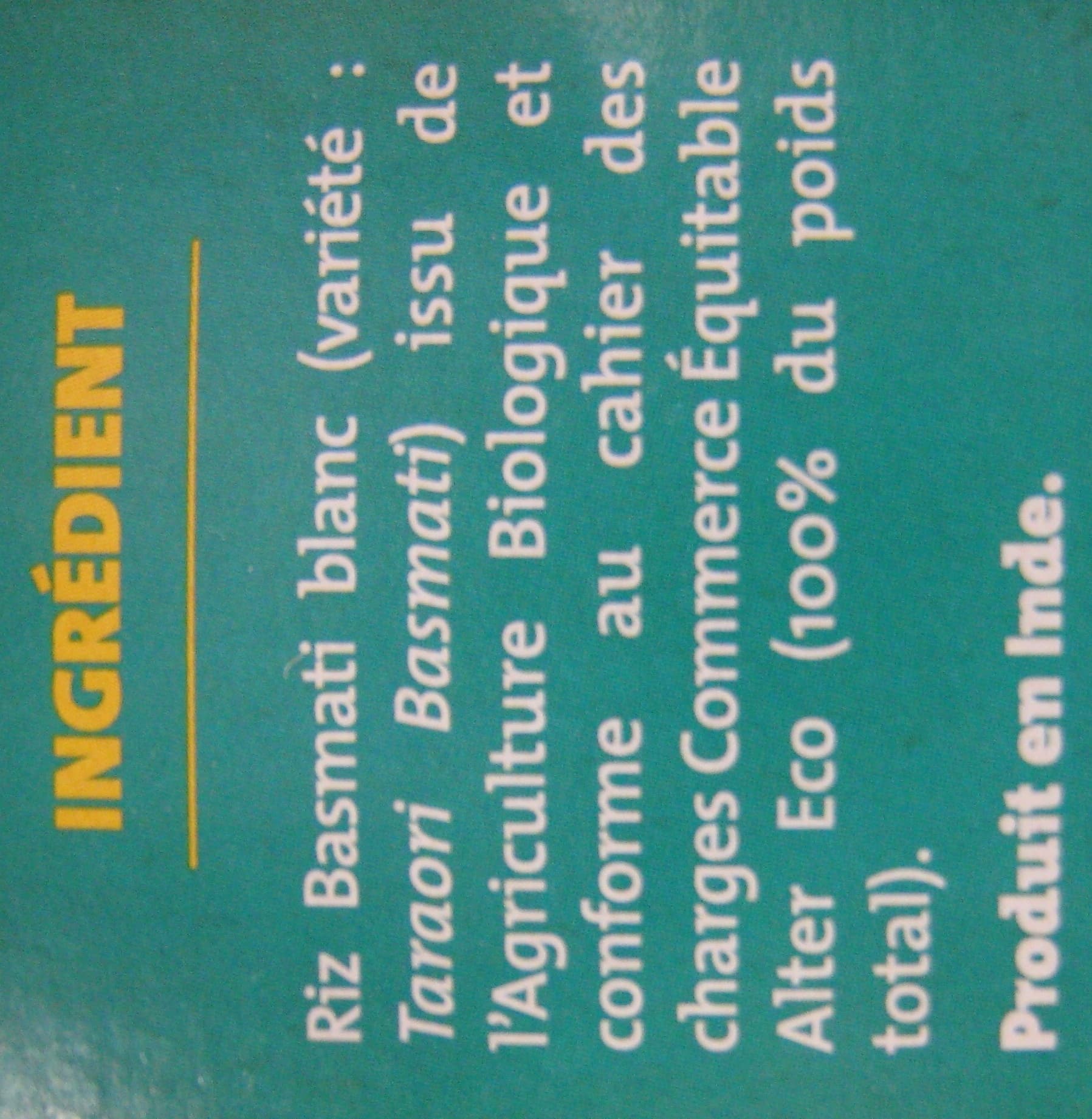 Alter Eco Riz Basmati packshot