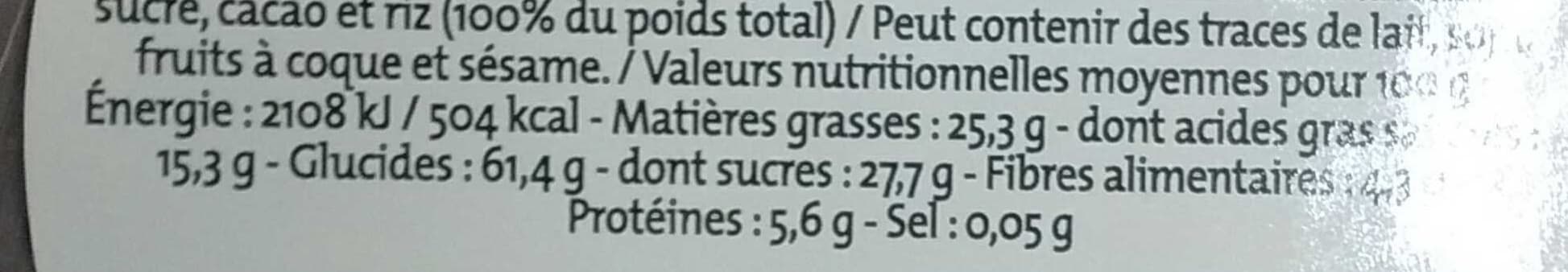 Alter Eco Galettes de riz complet au chocolat noir packshot