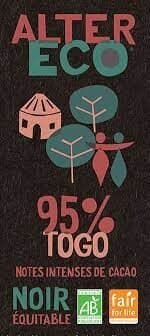 Alter Eco Chocolat Noir 95% Togo packshot
