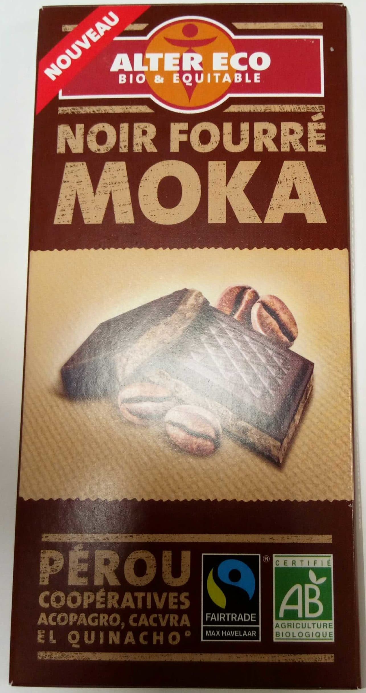 Alter Eco Chocolat Noir Fourré Moka packshot
