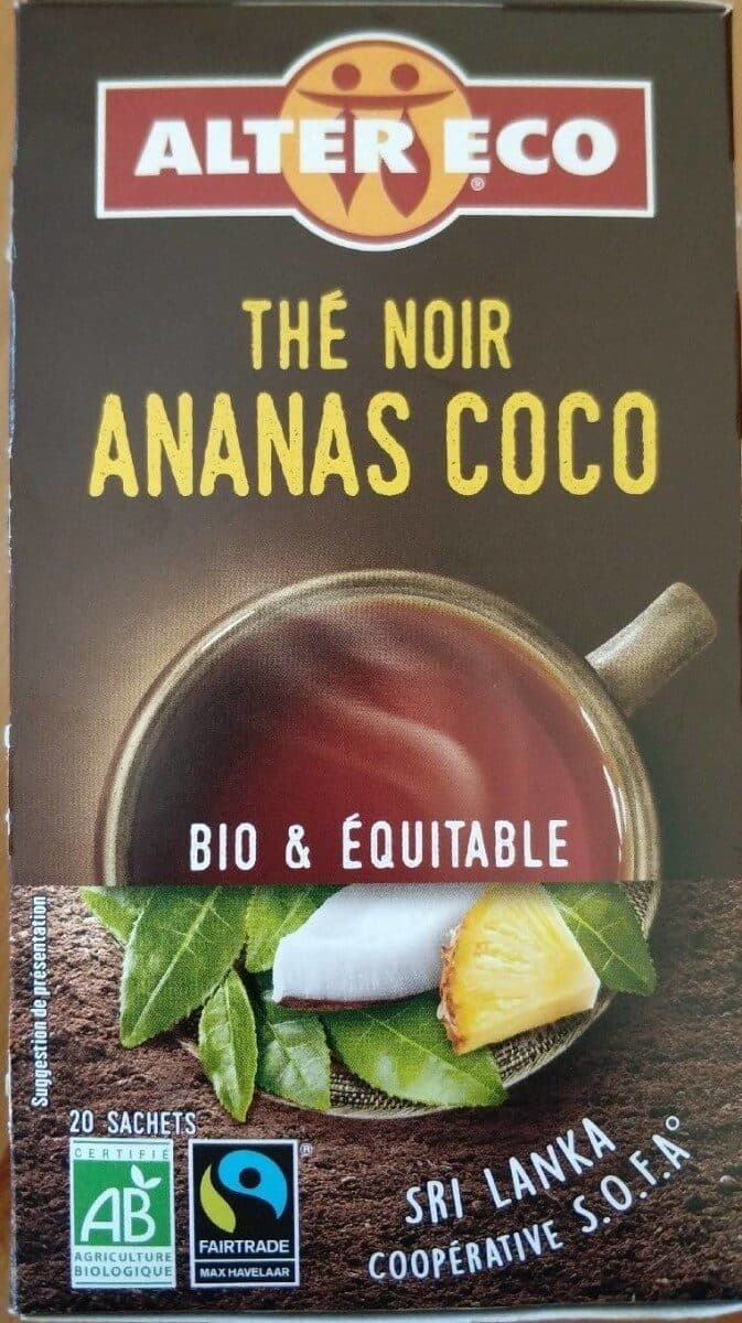 Alter Eco Thé noir Ananas Noix de coco packshot