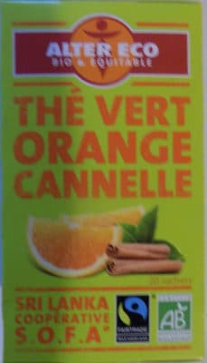 Alter Eco Thé vert Orange Cannelle packshot
