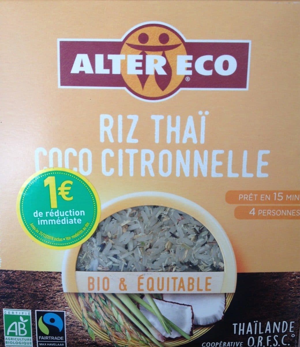 Alter Eco RIZ THAI COCO CITRONELLE packshot