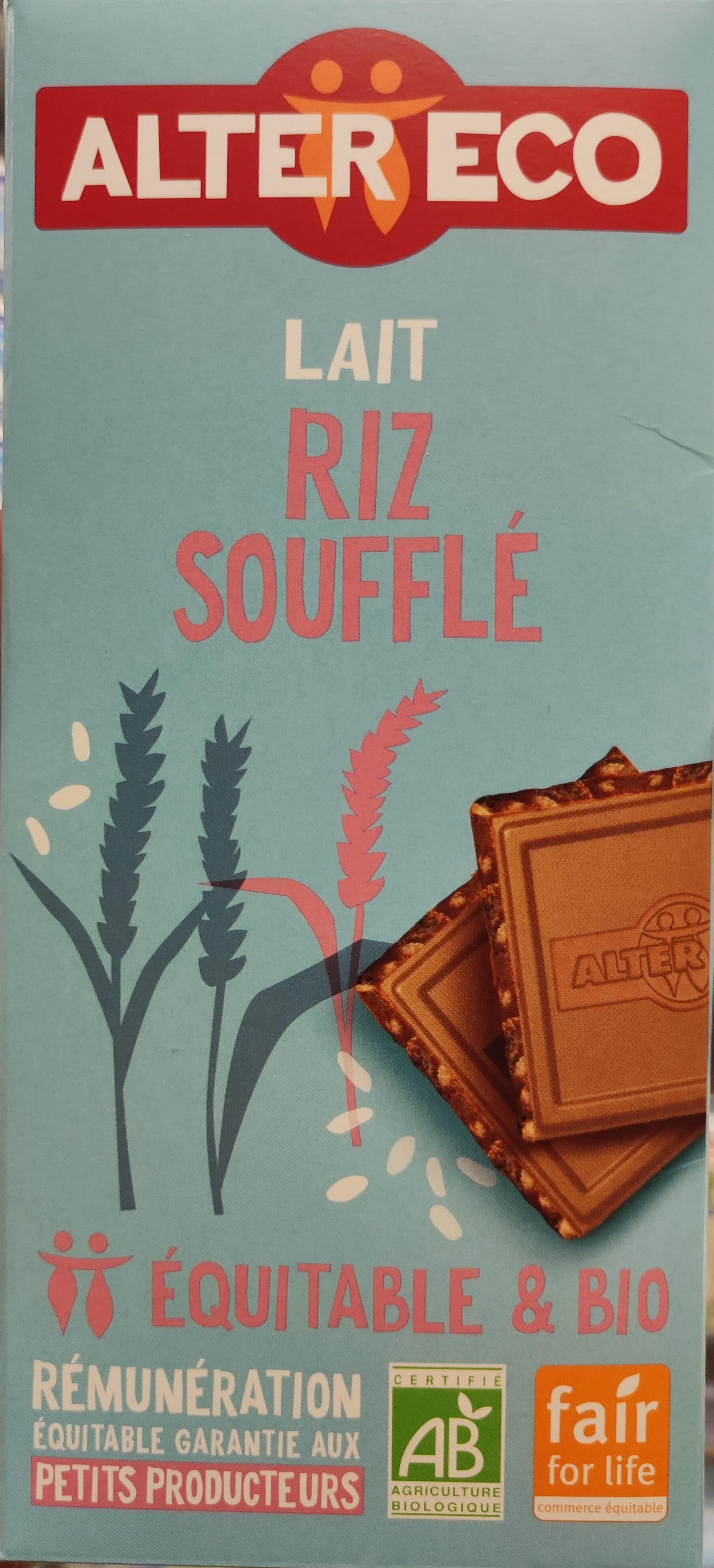 Alter Eco Lait riz soufflé croquant packshot