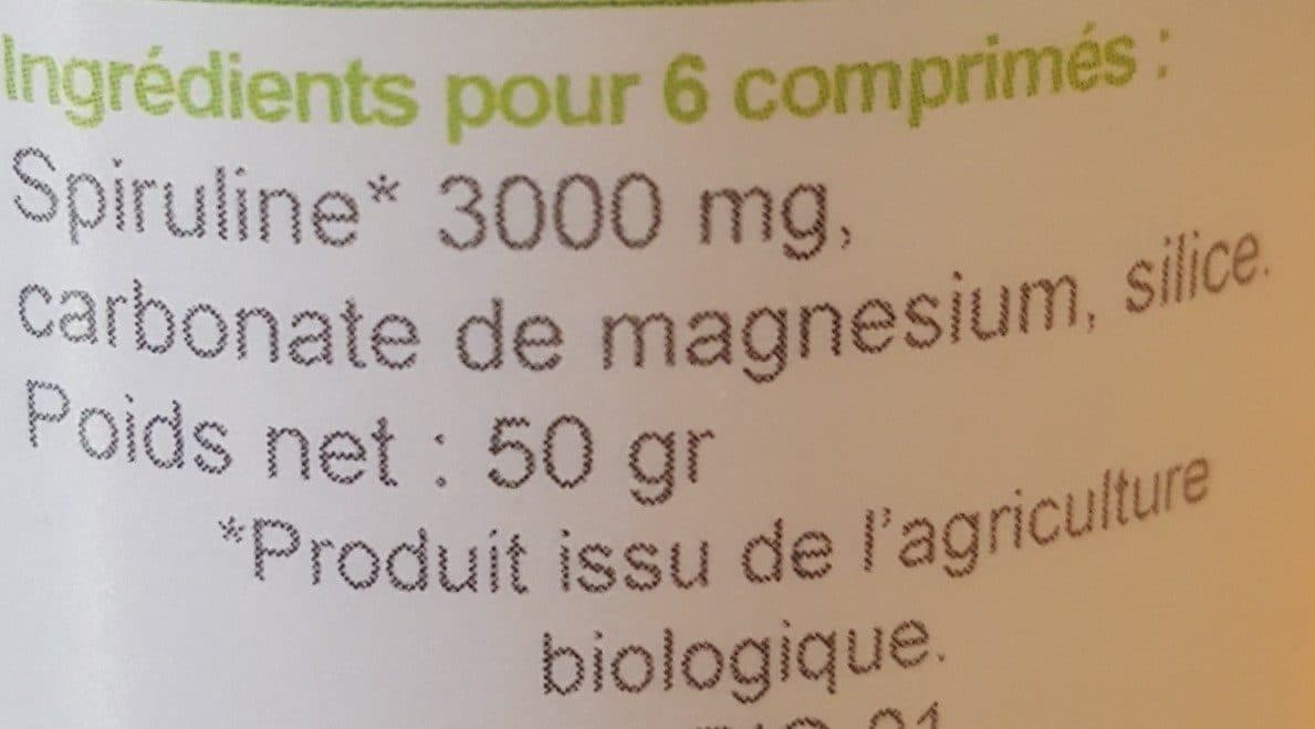 Open Food Facts Spiruline packshot