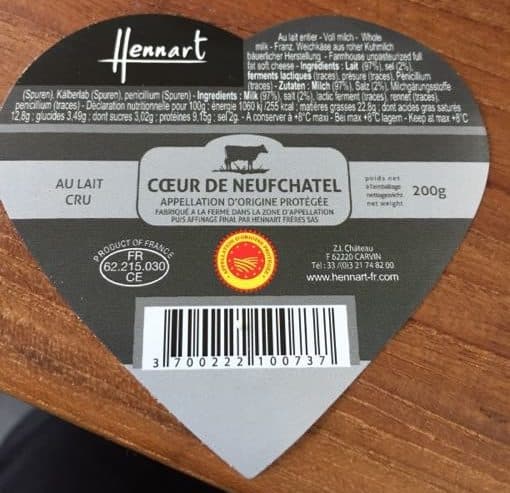 Hennart Cœur De Neufchâtel packshot