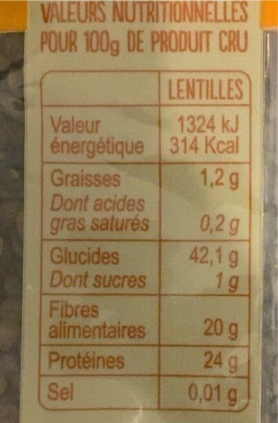 Grain de vitalité Lentilles vertes du Berry packshot