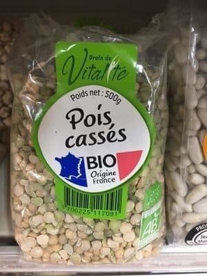 vitalite Pois Cassés Bio Grain De Vitalité packshot