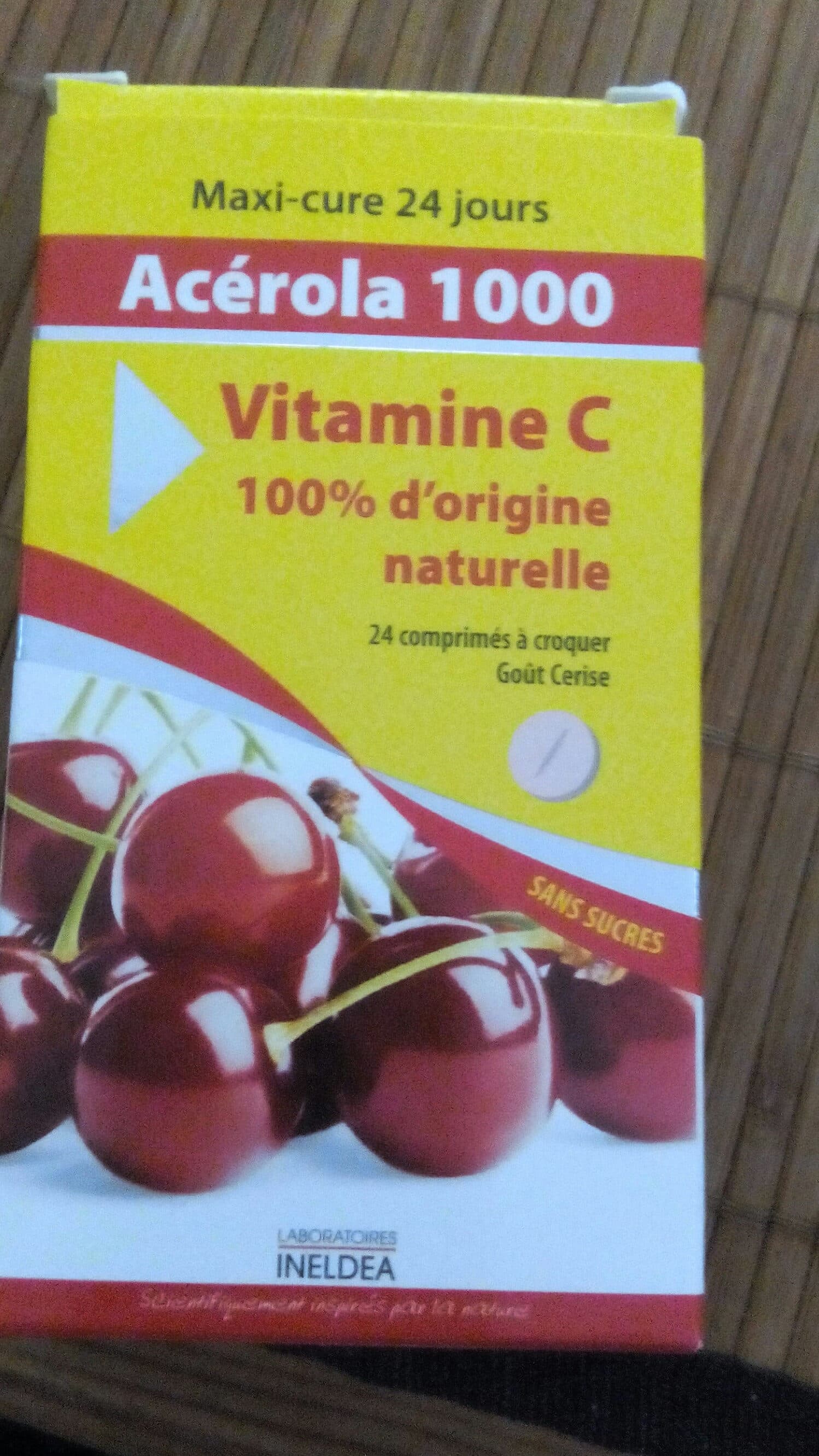 Inelda Ineldea Acérola 1000 Vitamine C 24 Comprimés packshot